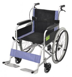 Attendant Propelled Transport Wheelchair (Blue)