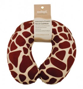 Memory Foam Neck Cushion (Design White Giraffe)