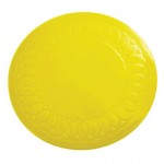 Tenura Silicone Rubber Anti Slip Circular Mat/Coaster 19 cm (Colour Yellow)
