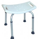 Aluminum release shower bench without back
