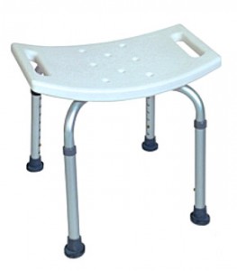 Aluminum release shower bench without back