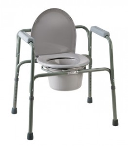 Steel 3 in 1 commode chair