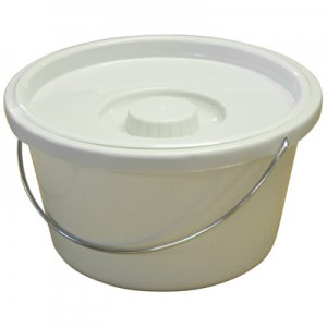 Sturdy, plastic 7.5L Commode Bucket