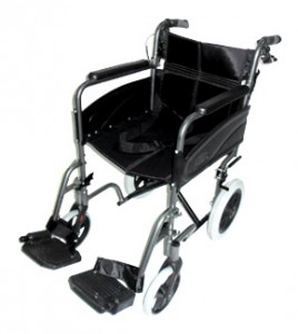 Compact Transport Aluminium Wheelchair (Grey)