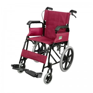 Foldable Attendant Propelled Transport Wheelchair (Red)